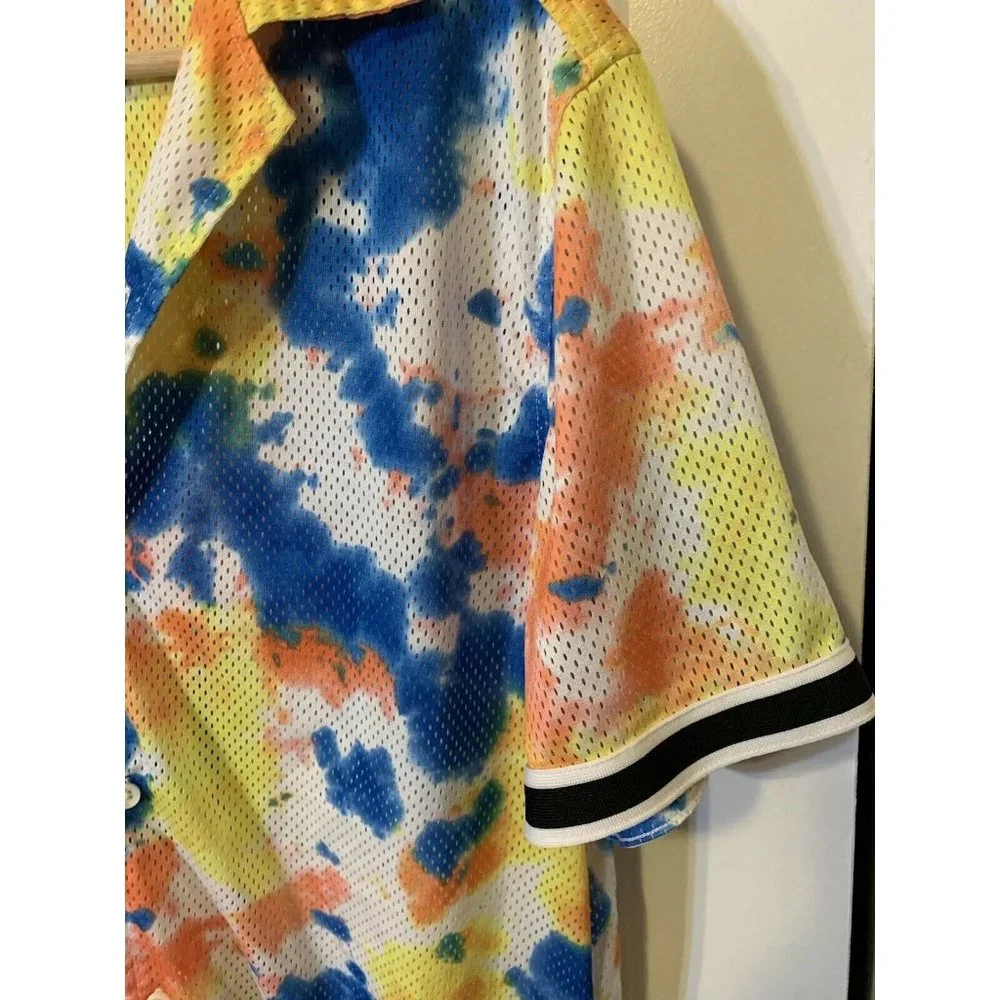 Original Use Men’s Sz M Tie Dye Button Fit Short Sleeve Shirt - Picture 5 of 8